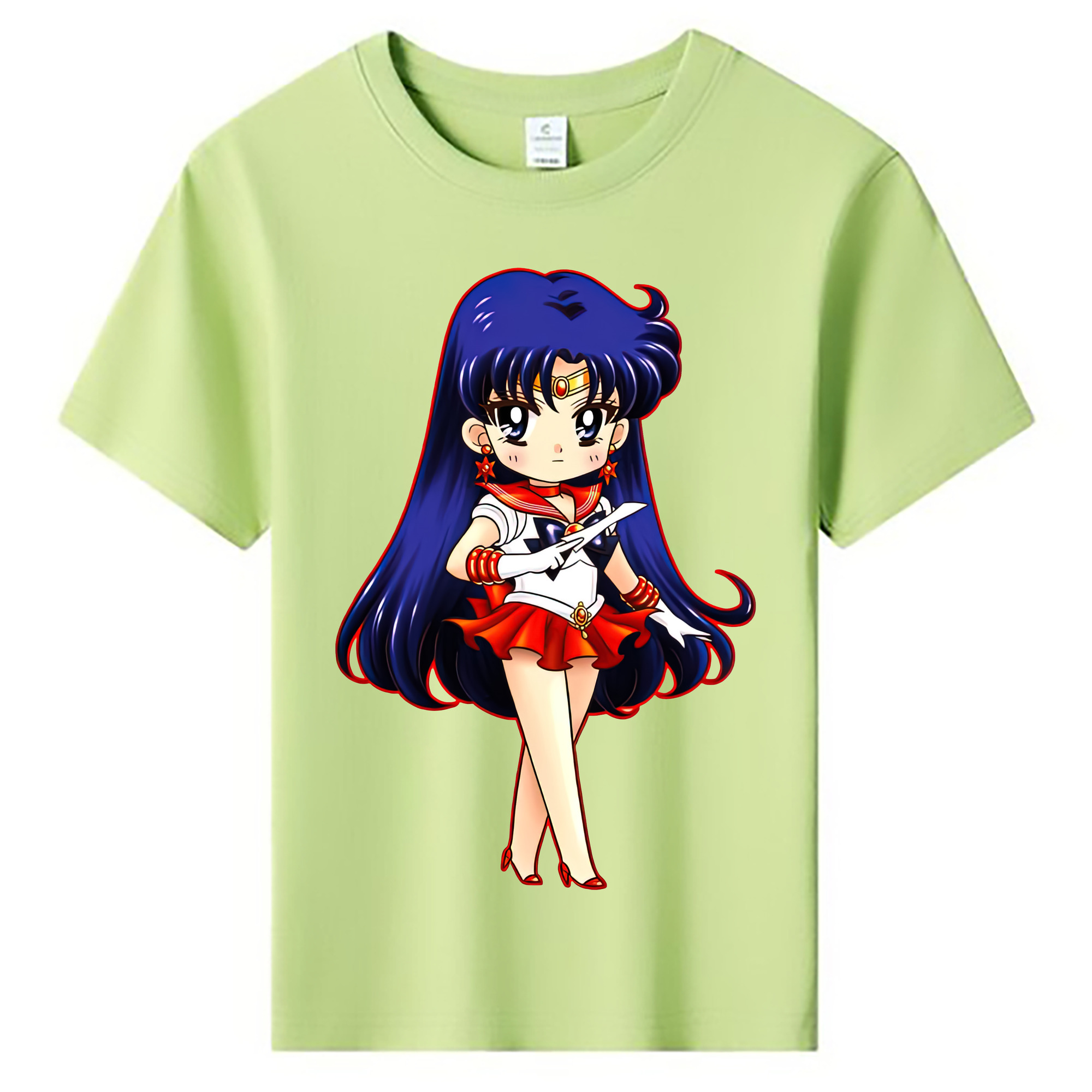 （画像用） 美少女戦士セーラームーン 火野レイ ひの レイ Sailor Moon Hino Rei （セーラーマーズ,Sailor Mars） 綿100％キッズTシャツ（フロントプリント）